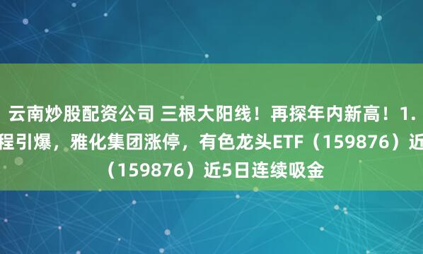 云南炒股配资公司 三根大阳线！再探年内新高！1.2万亿超级工程引爆，雅化集团涨停，有色龙头ETF（159876）近5日连续吸金